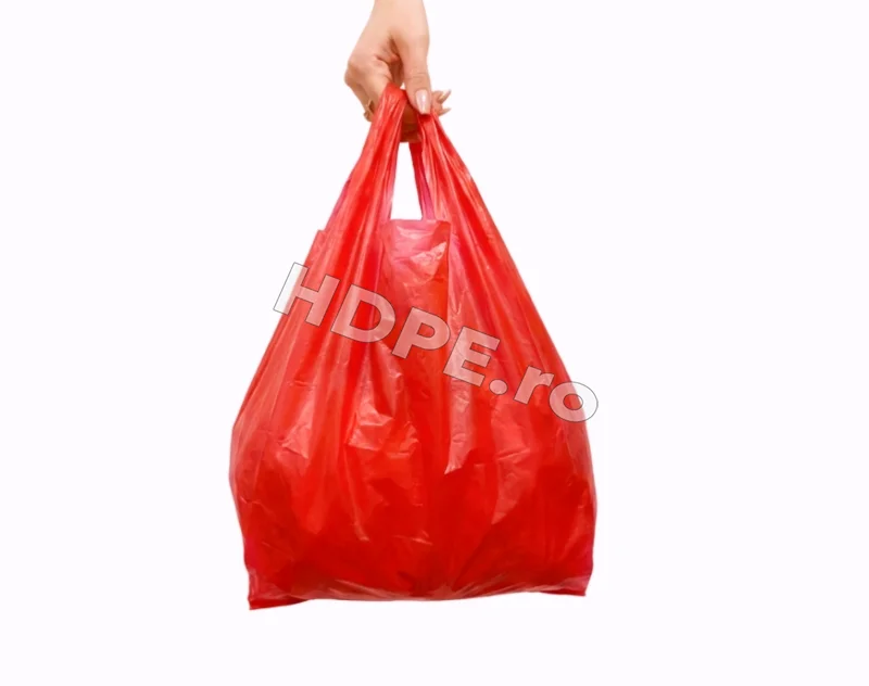 Sacose cu maner rosii simple pentru magazin si legume fructe